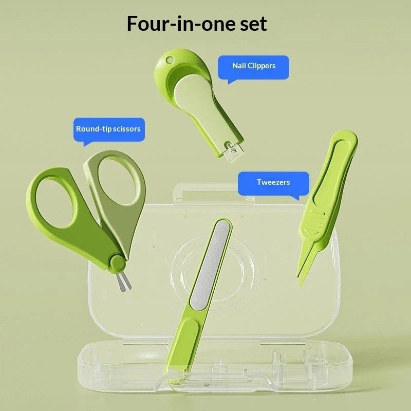 Baby Products Kit Set - 4Pcs Kids Safe Portable Nail Clipper