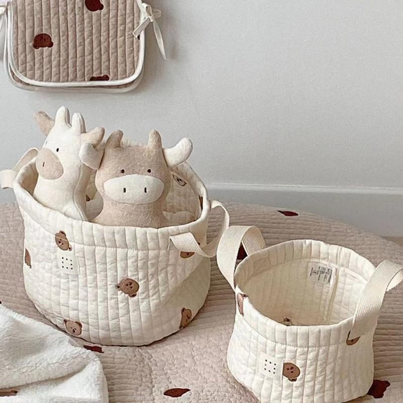 Baby Products Basket - Cute Bear Embroidery Diaper Bag Nappy