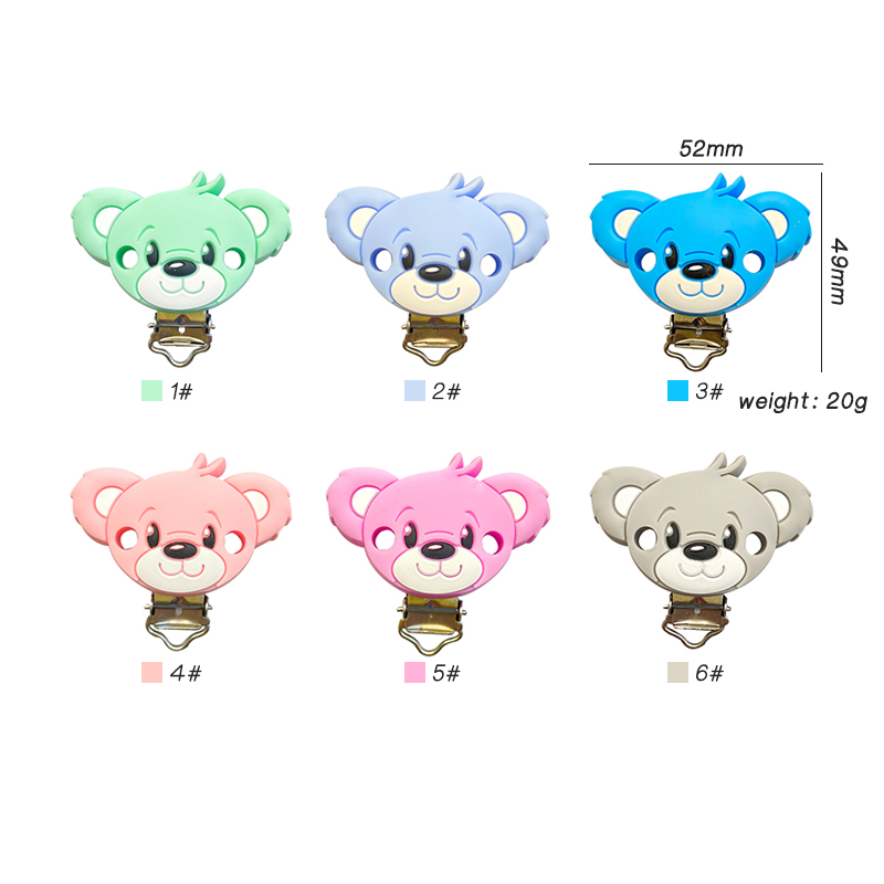 Baby Products Photos - 3pcs Silicone Bear Pacifier Clip DIY