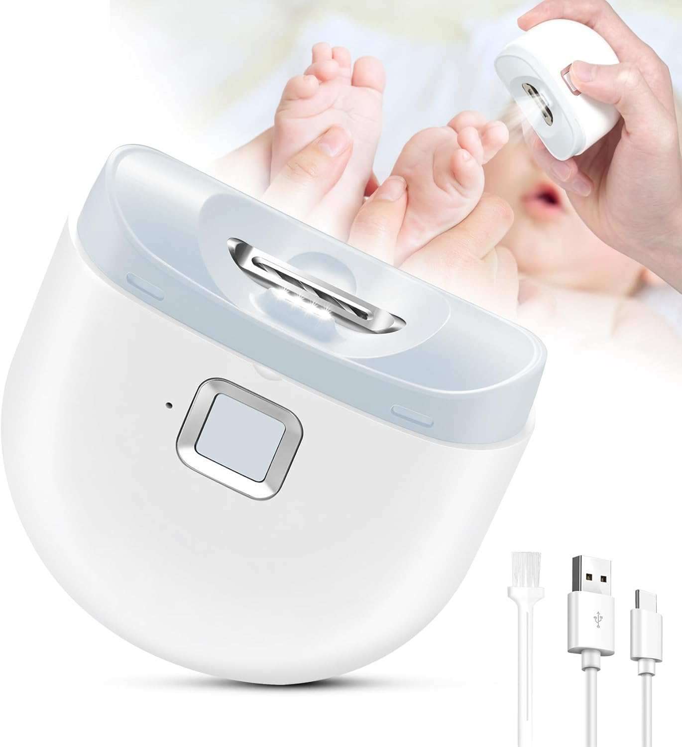 Baby Nail Trimmer Electric - Automatic Electric Nail Clipper, 2 Speed