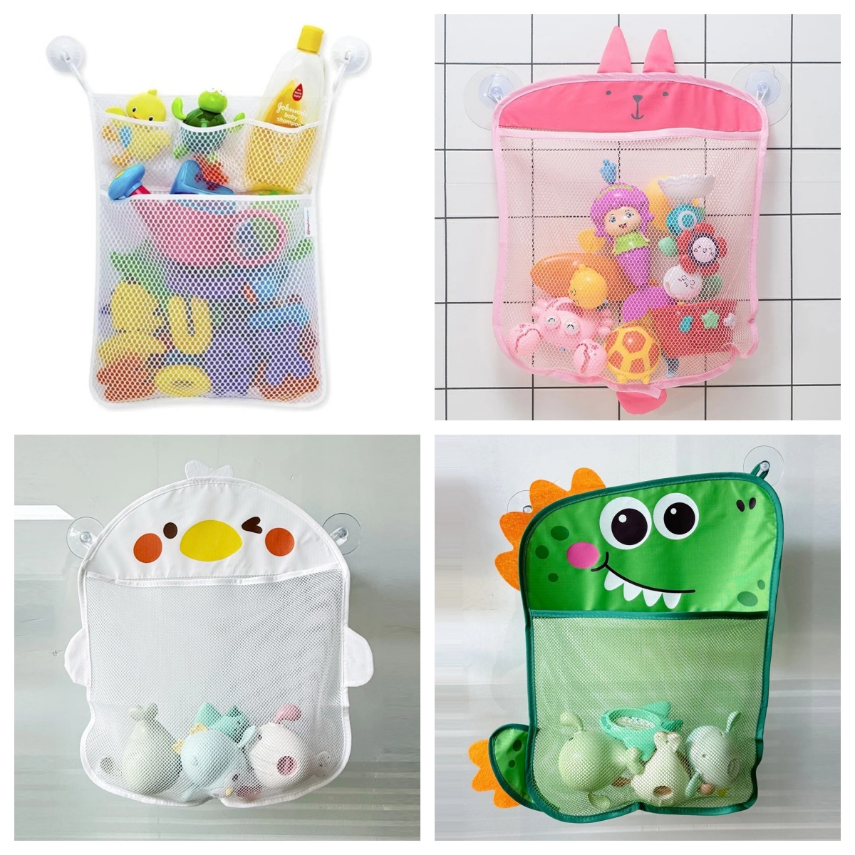 Baby Products Basket - Baby Bathroom Mesh Bag Cartoon Animal