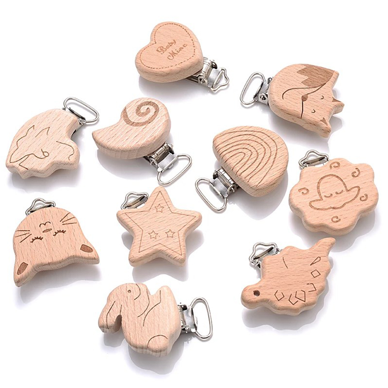 Baby Products Moisturizer - 5Pcs Wooden Pacifier Clip Food Grade