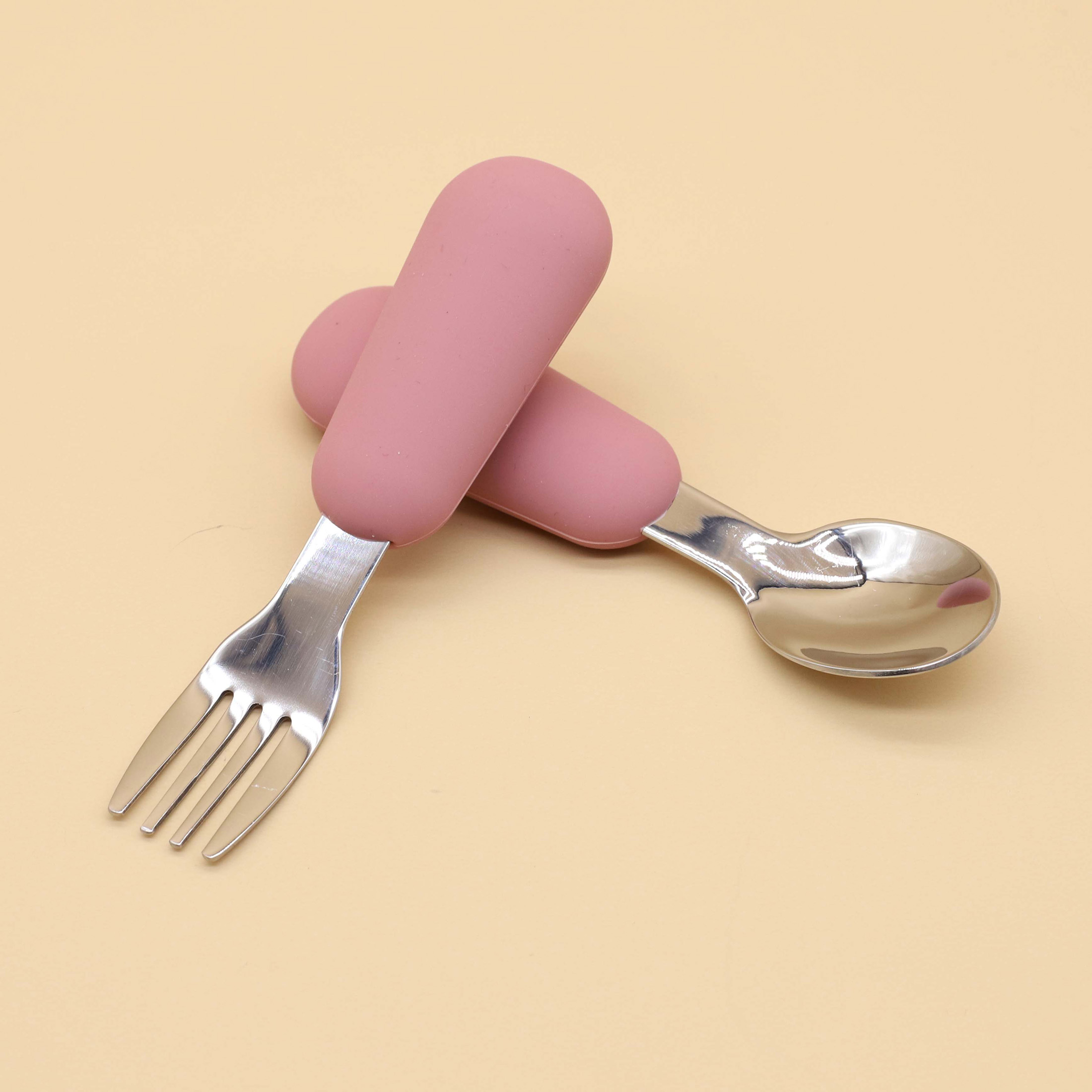 Silicone stainless steel spoon - Baby Led Weaning Set recension och pris