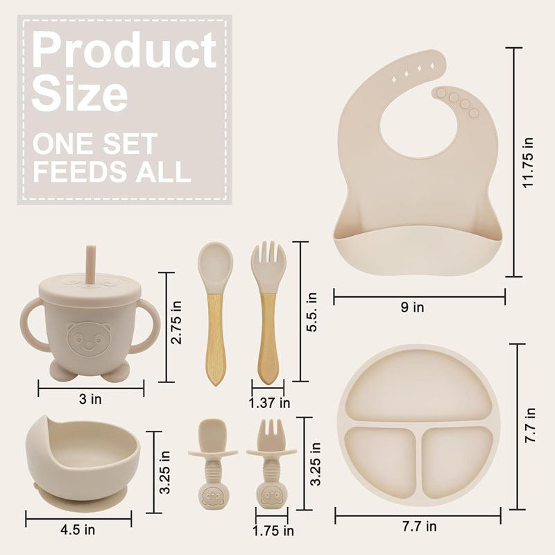 Baby Silicone Tableware Person - Baby Led Weaning Set recension och pris
