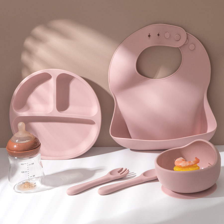5Pcs Baby Silicone Feeding Set - Baby Led Weaning Set recension och pris
