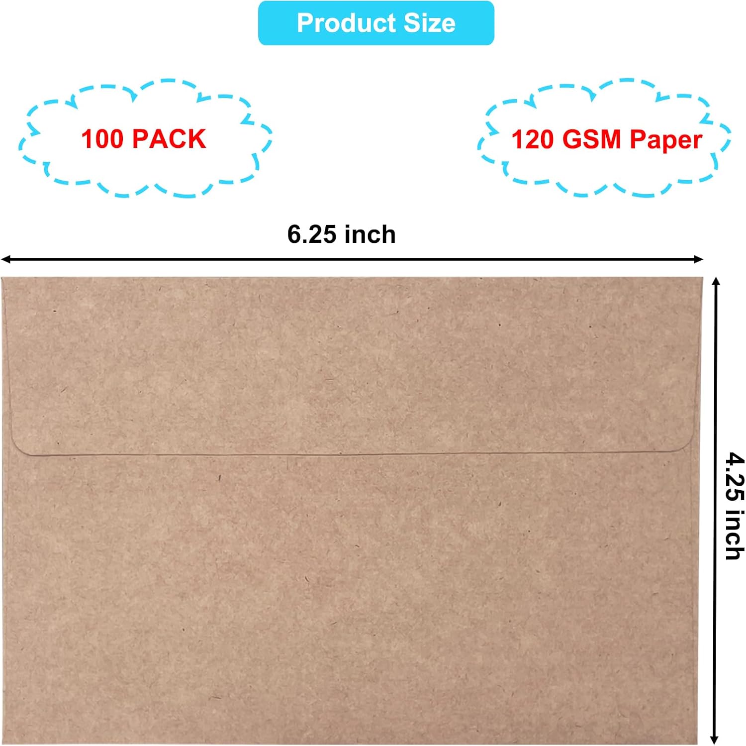 100 Pack 4x6 Kraft Envelopes f - Baby Products Photos recension och pris