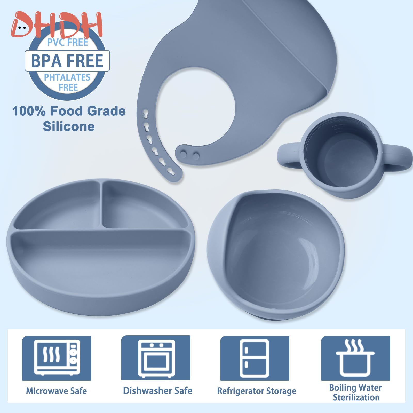 Silicone Baby Feeding Set Tabl - Baby Led Weaning Set recension och pris