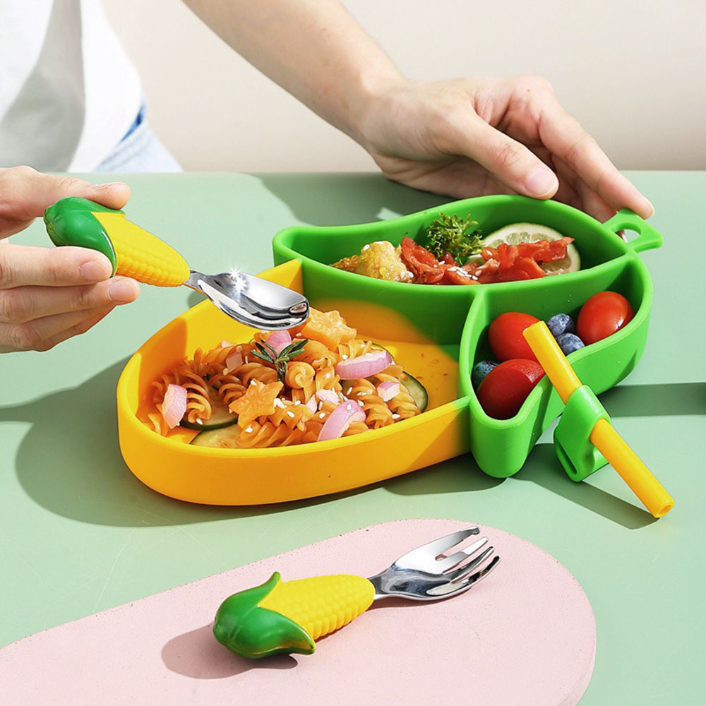 Brand New Cute Cartoon Silicon - Baby Led Weaning Set recension och pris