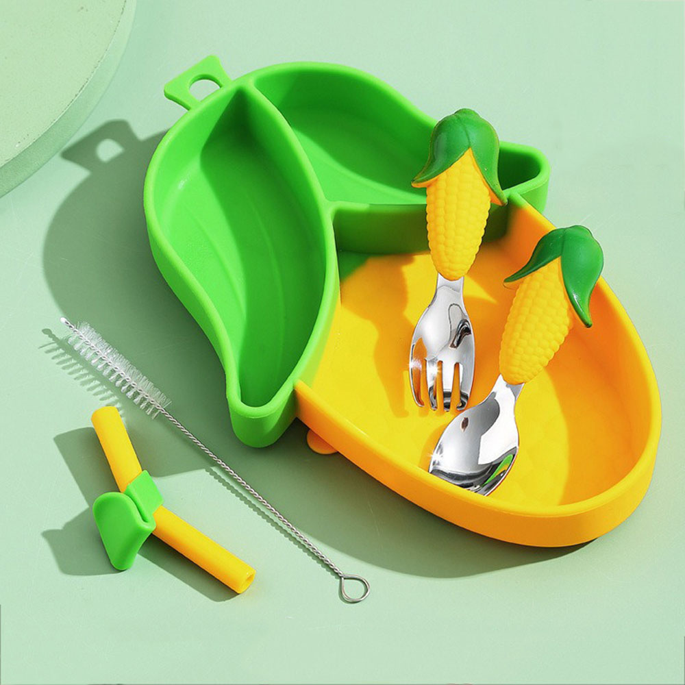 Brand New Cute Cartoon Silicon - Baby Led Weaning Set recension och pris