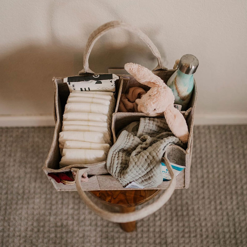 Diaper Caddy - Nursery Storage - Baby Products Basket recension och pris