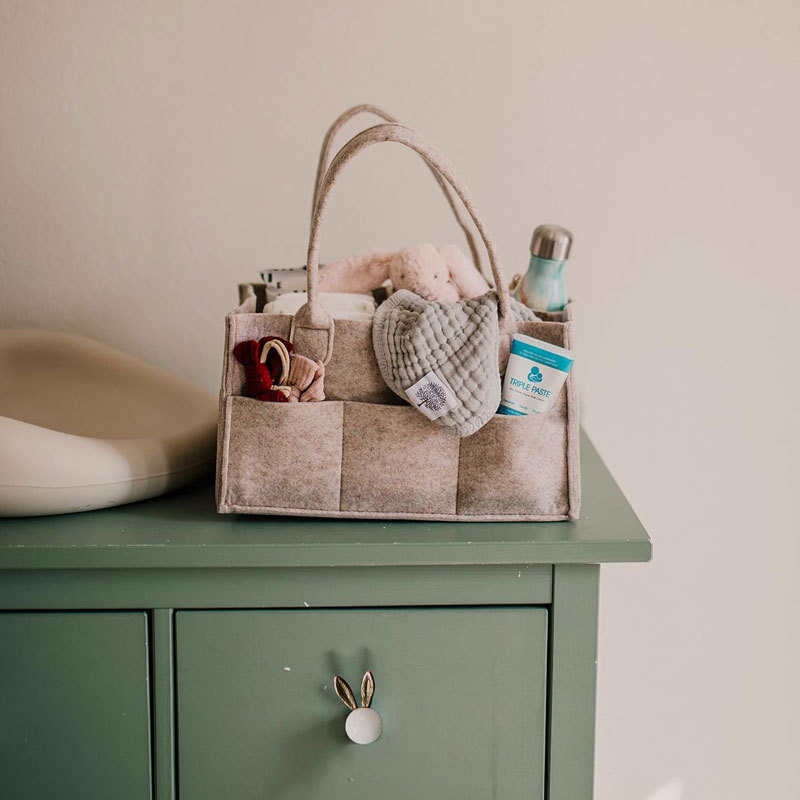 Diaper Caddy - Nursery Storage - Baby Products Basket recension och pris