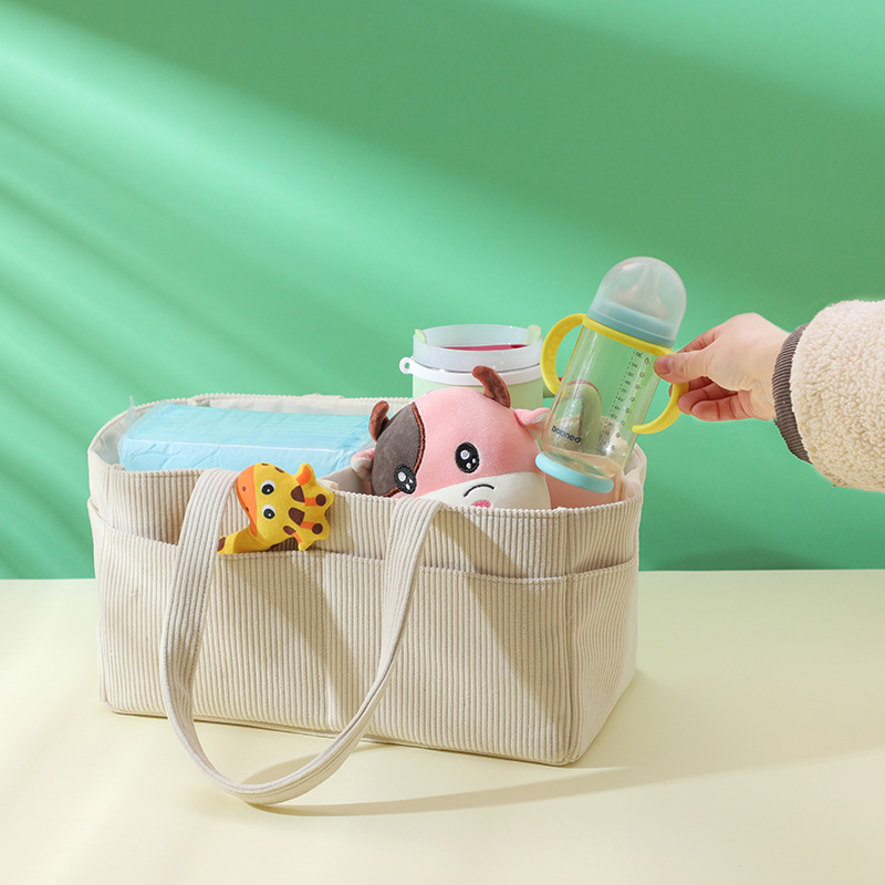 New Corduroy Diaper Caddy Orga - Baby Products Basket recension och pris
