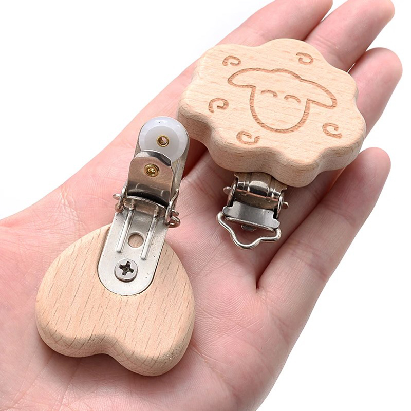5Pcs Wooden Pacifier Clip Food - Baby Products Moisturizer recension och pris
