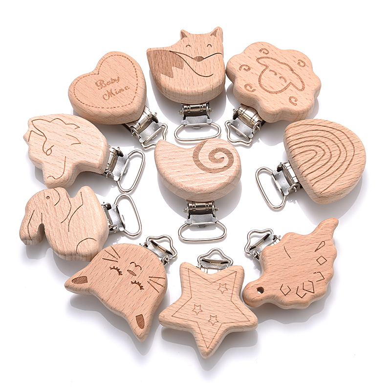 5Pcs Wooden Pacifier Clip Food - Baby Products Moisturizer recension och pris