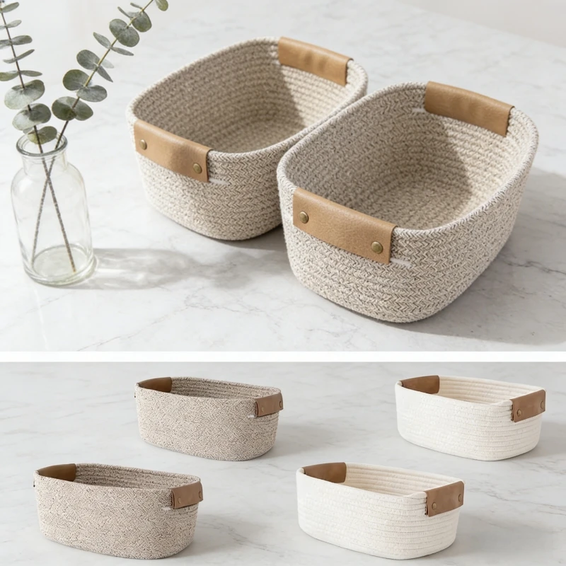 Woven Cotton Rope Desk Storage - Baby Products Basket recension och pris