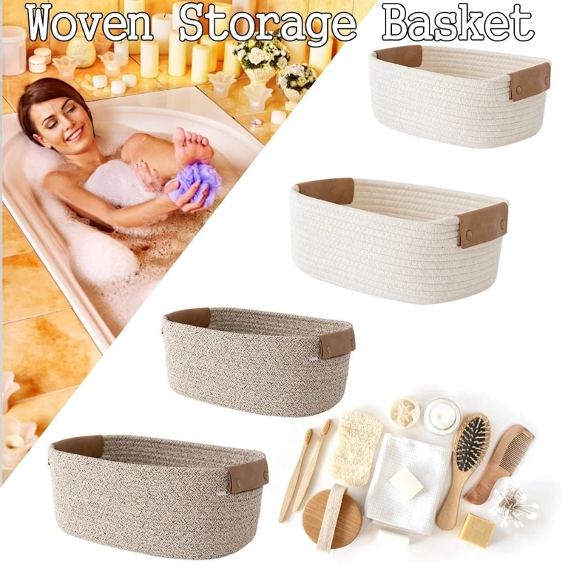Woven Cotton Rope Desk Storage - Baby Products Basket recension och pris